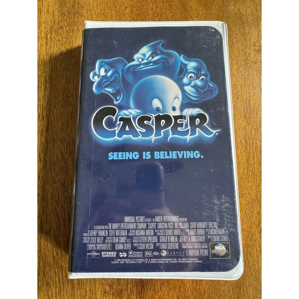 Casper VHS Retro 90s Family Movie Clamshell